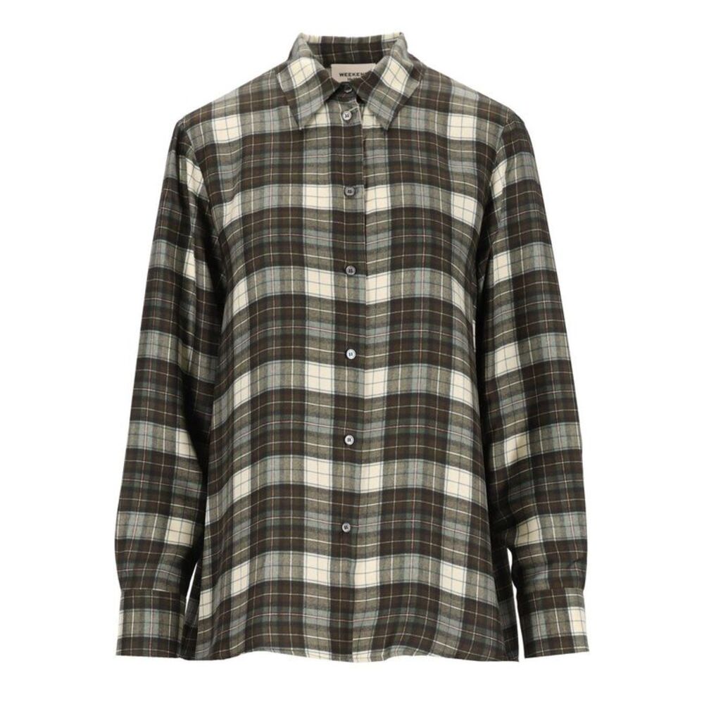 Weekend Max Mara Women Check Silk Twill Shirt